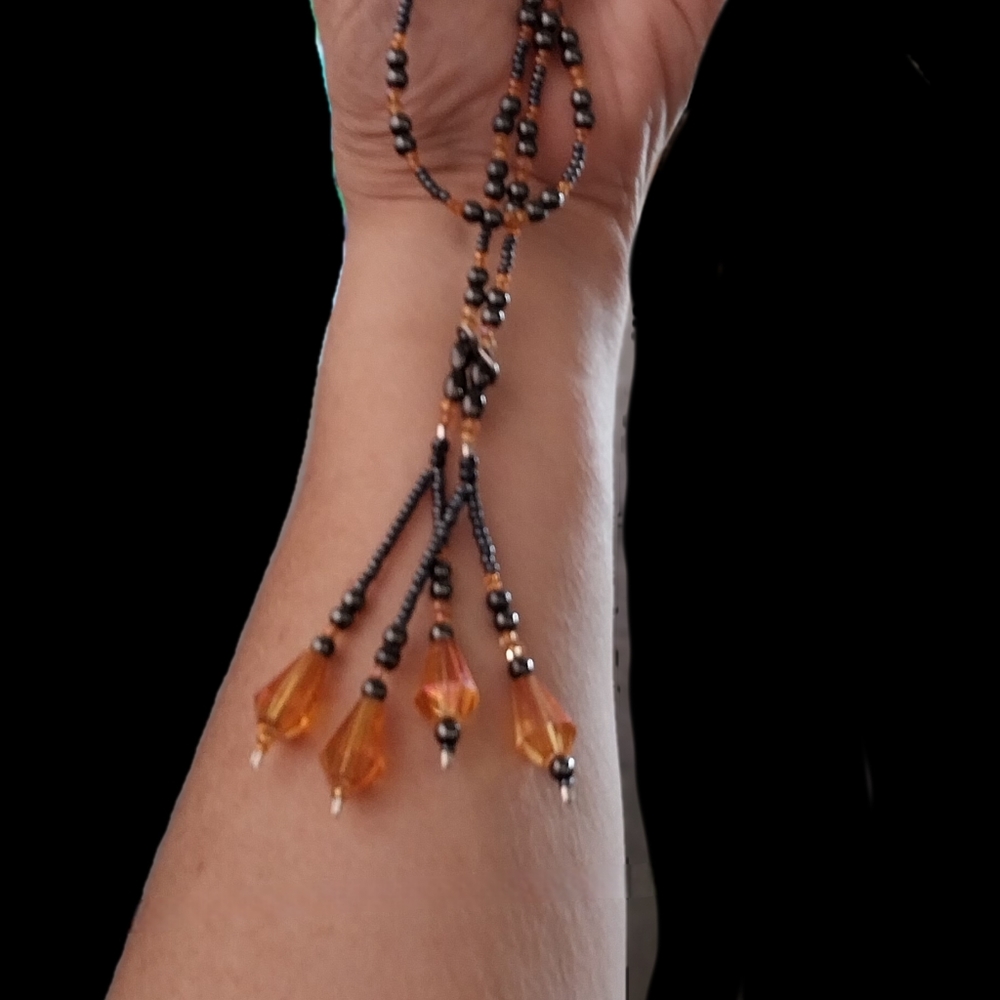 Unique Hematite Lariat